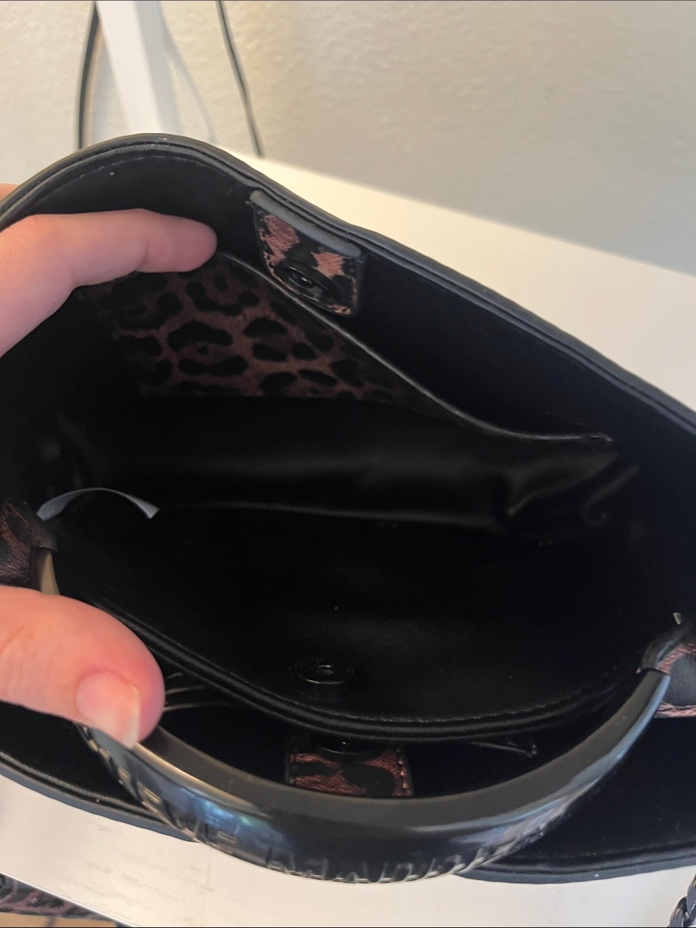 Steve Madden Leopard Print Crossbody Bag in Brown and Black - Picture 4 of 13